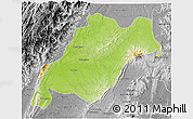 Physical 3D Map of Homalin, desaturated