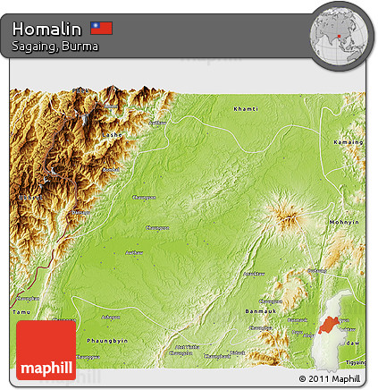 Physical 3D Map of Homalin