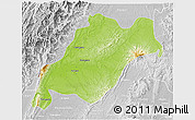 Physical 3D Map of Homalin, lighten, desaturated