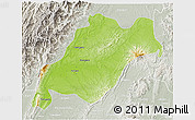 Physical 3D Map of Homalin, lighten, semi-desaturated
