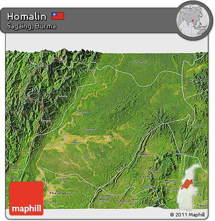 Satellite 3D Map of Homalin