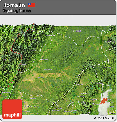 Satellite 3D Map of Homalin
