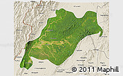 Satellite 3D Map of Homalin, shaded relief outside