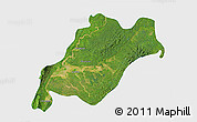 Satellite 3D Map of Homalin, single color outside