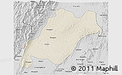 Shaded Relief 3D Map of Homalin, desaturated