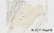Shaded Relief 3D Map of Homalin, lighten