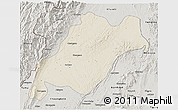 Shaded Relief 3D Map of Homalin, semi-desaturated