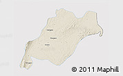 Shaded Relief 3D Map of Homalin, single color outside