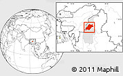 Blank Location Map of Homalin, highlighted parent region