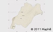 Shaded Relief Map of Homalin, cropped outside