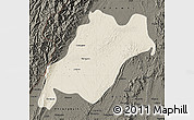 Shaded Relief Map of Homalin, darken