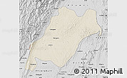 Shaded Relief Map of Homalin, desaturated