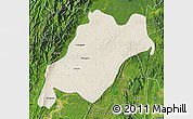 Shaded Relief Map of Homalin, satellite outside