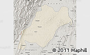 Shaded Relief Map of Homalin, semi-desaturated