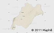 Shaded Relief Map of Homalin, single color outside