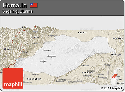 Classic Style Panoramic Map of Homalin