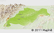 Physical Panoramic Map of Homalin, lighten