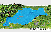 Political Panoramic Map of Homalin, satellite outside