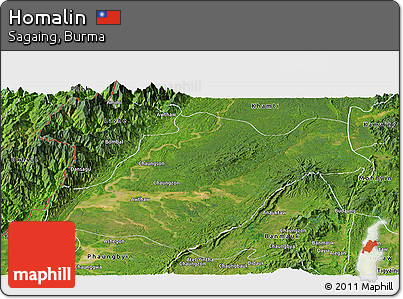 Satellite Panoramic Map of Homalin
