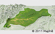 Satellite Panoramic Map of Homalin, lighten