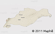 Shaded Relief Panoramic Map of Homalin, cropped outside