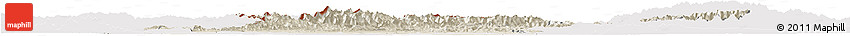 Shaded Relief Horizon Map of Sagaing, cropped outside