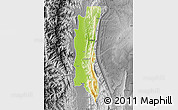 Physical Map of Kale, desaturated