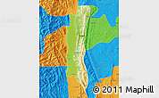 Physical Map of Kale, political outside