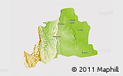 Physical 3D Map of Kani, cropped outside