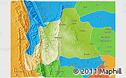 Physical 3D Map of Kani, political outside