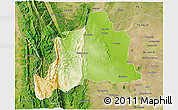 Physical 3D Map of Kani, satellite outside