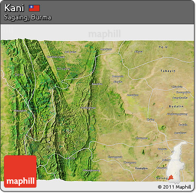 Satellite 3D Map of Kani
