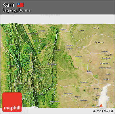 Satellite 3D Map of Kani