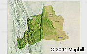 Satellite 3D Map of Kani, lighten