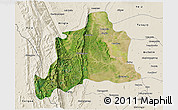 Satellite 3D Map of Kani, shaded relief outside