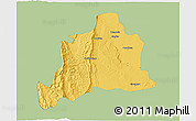 Savanna Style 3D Map of Kani, single color outside