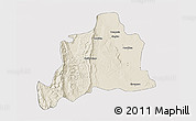 Shaded Relief 3D Map of Kani, cropped outside