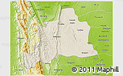 Shaded Relief 3D Map of Kani, physical outside