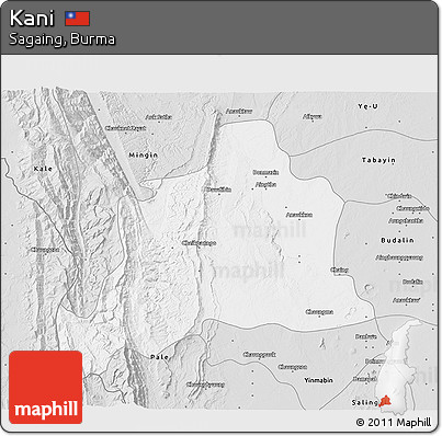 Silver Style 3D Map of Kani