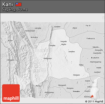 Silver Style 3D Map of Kani