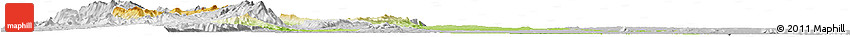 Physical Horizon Map of Kani, lighten, desaturated