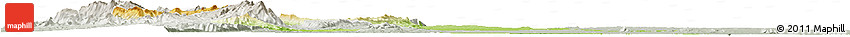 Physical Horizon Map of Kani, lighten, semi-desaturated