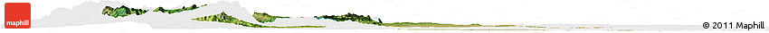 Satellite Horizon Map of Kani, single color outside