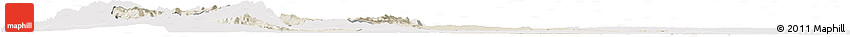 Shaded Relief Horizon Map of Kani, cropped outside