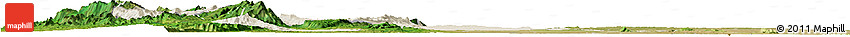 Shaded Relief Horizon Map of Kani, satellite outside