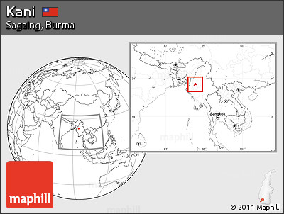 Blank Location Map of Kani, within the entire country