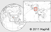 Blank Location Map of Kani, highlighted country, within the entire country