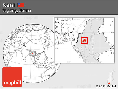 Blank Location Map of Kani, highlighted country