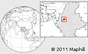 Blank Location Map of Kani, highlighted country