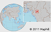 Gray Location Map of Kani